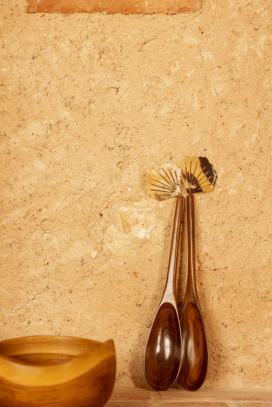 Set Cucharas de Ensalada Ovalada Concha