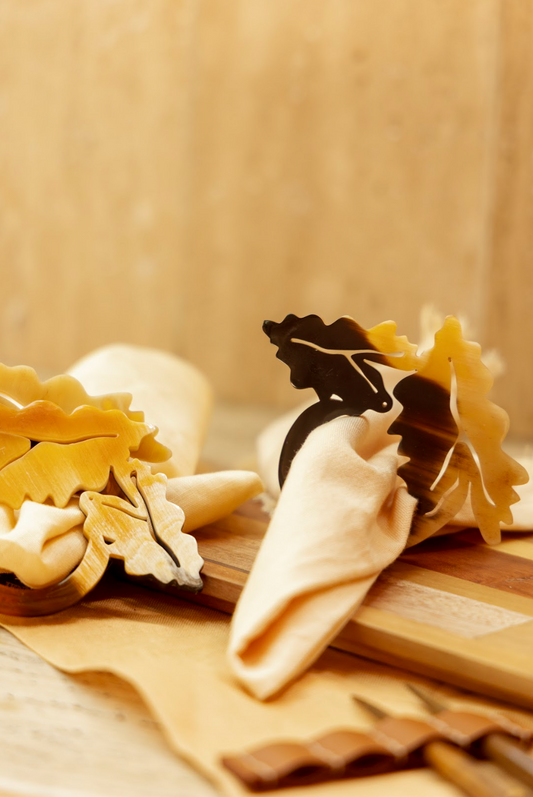 Set de 4 Servilleteros Cuerno Oreja de Elefante