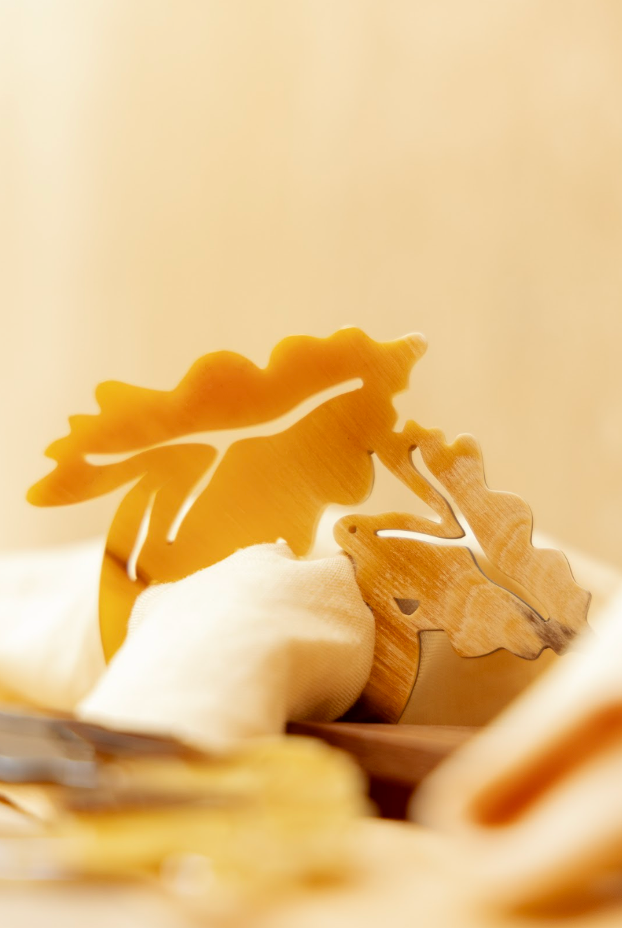 Set de 4 Servilleteros Cuerno Oreja de Elefante