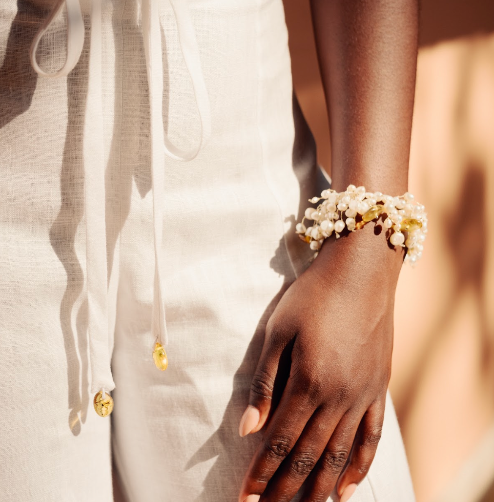 Pulsera Perlas y Gotas de Ámbar