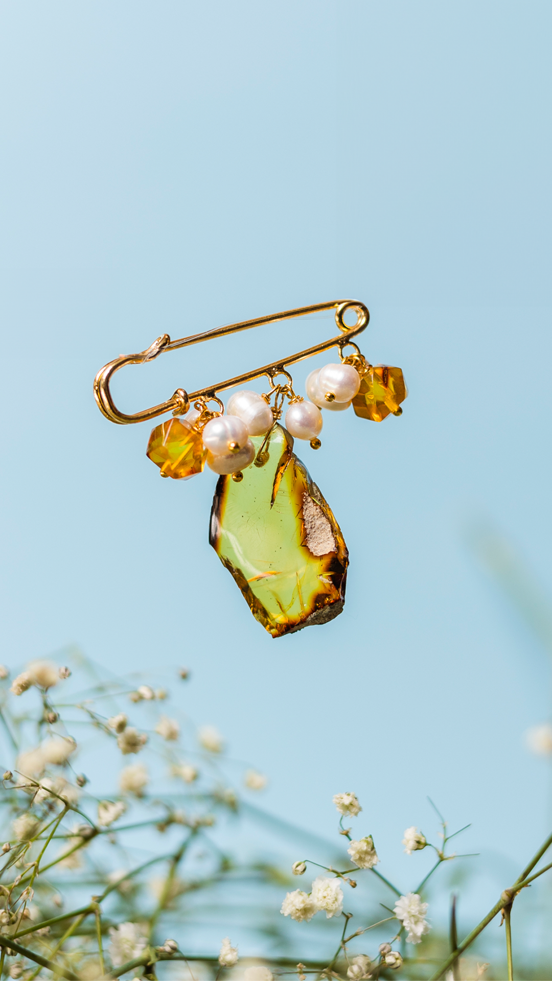 Chambra de Ámbar y Perlas