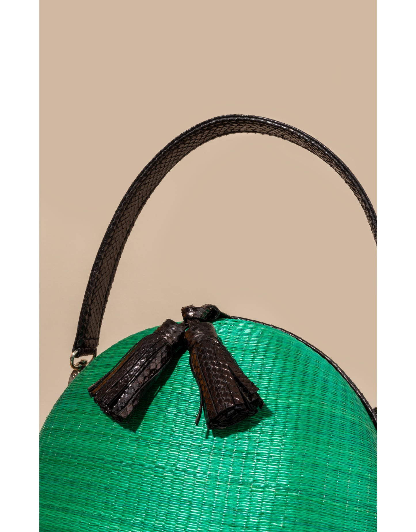 Green Raffia Wallet
