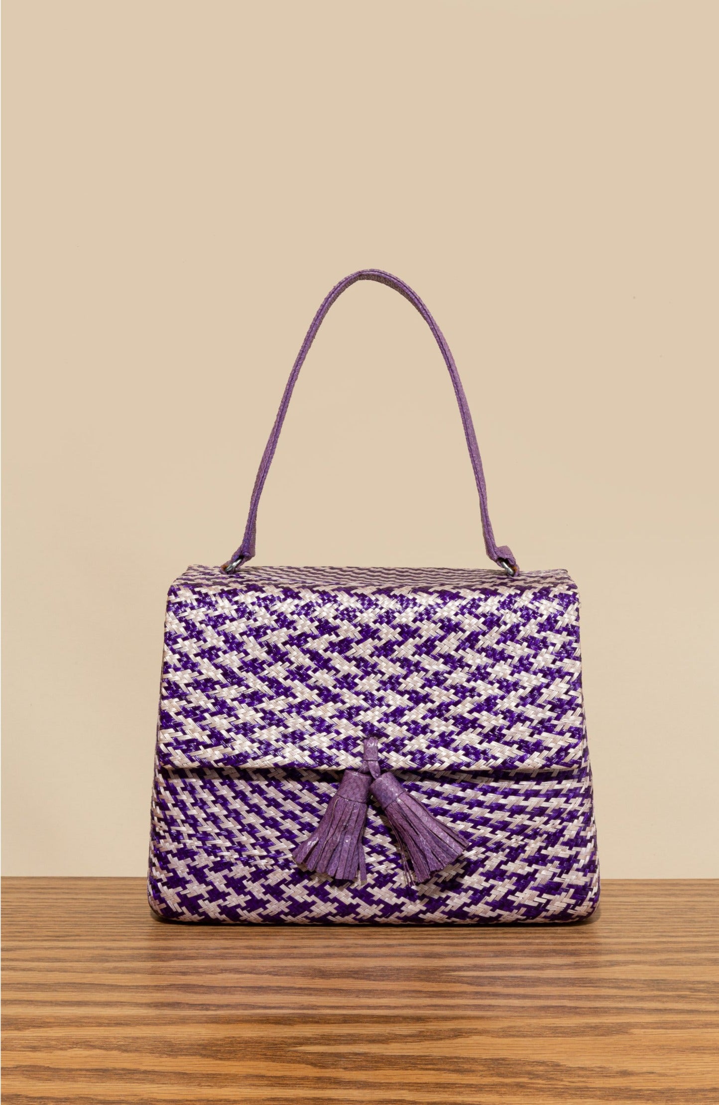 Purple Raffia Wallet