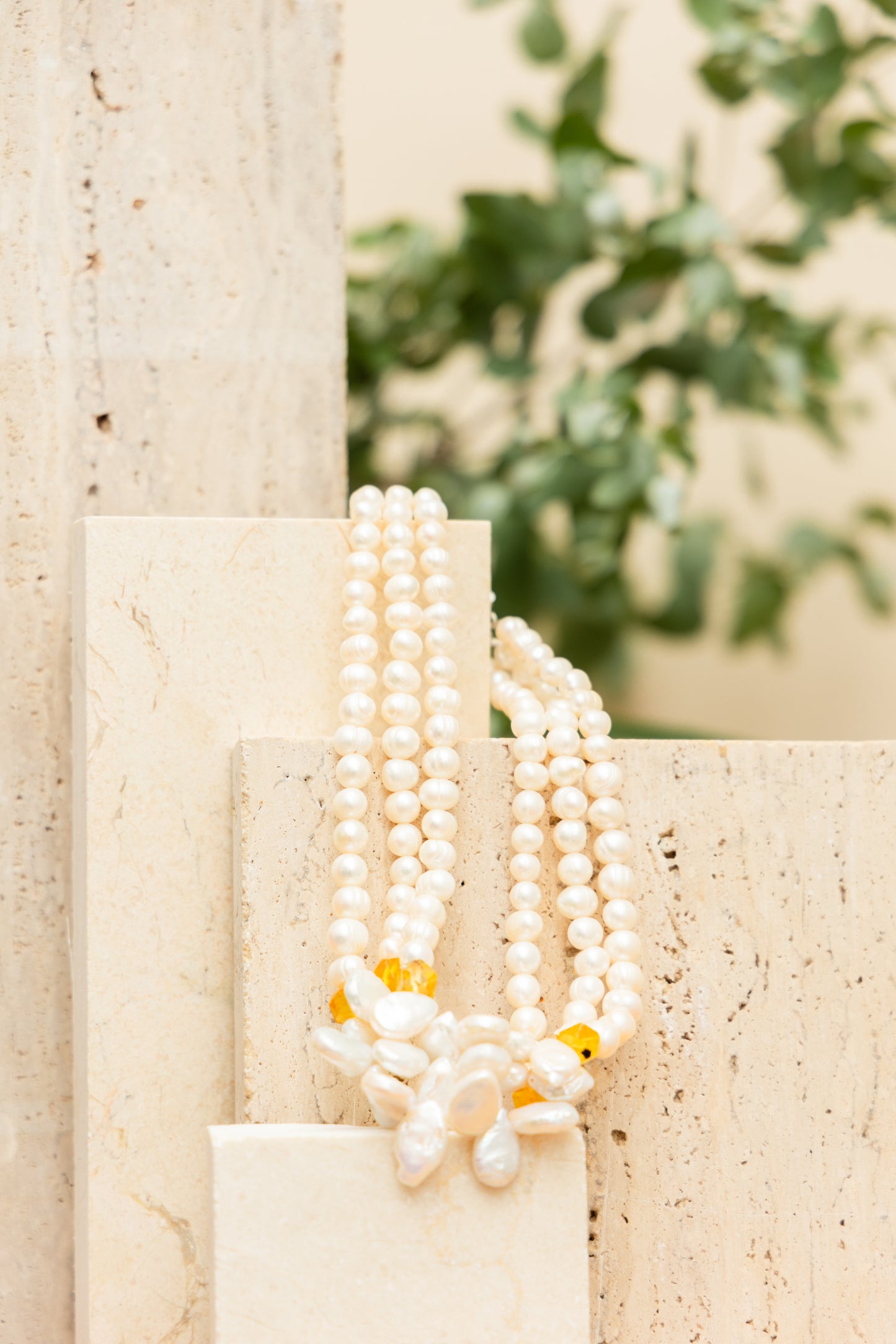 3 Loop Pearl Necklace