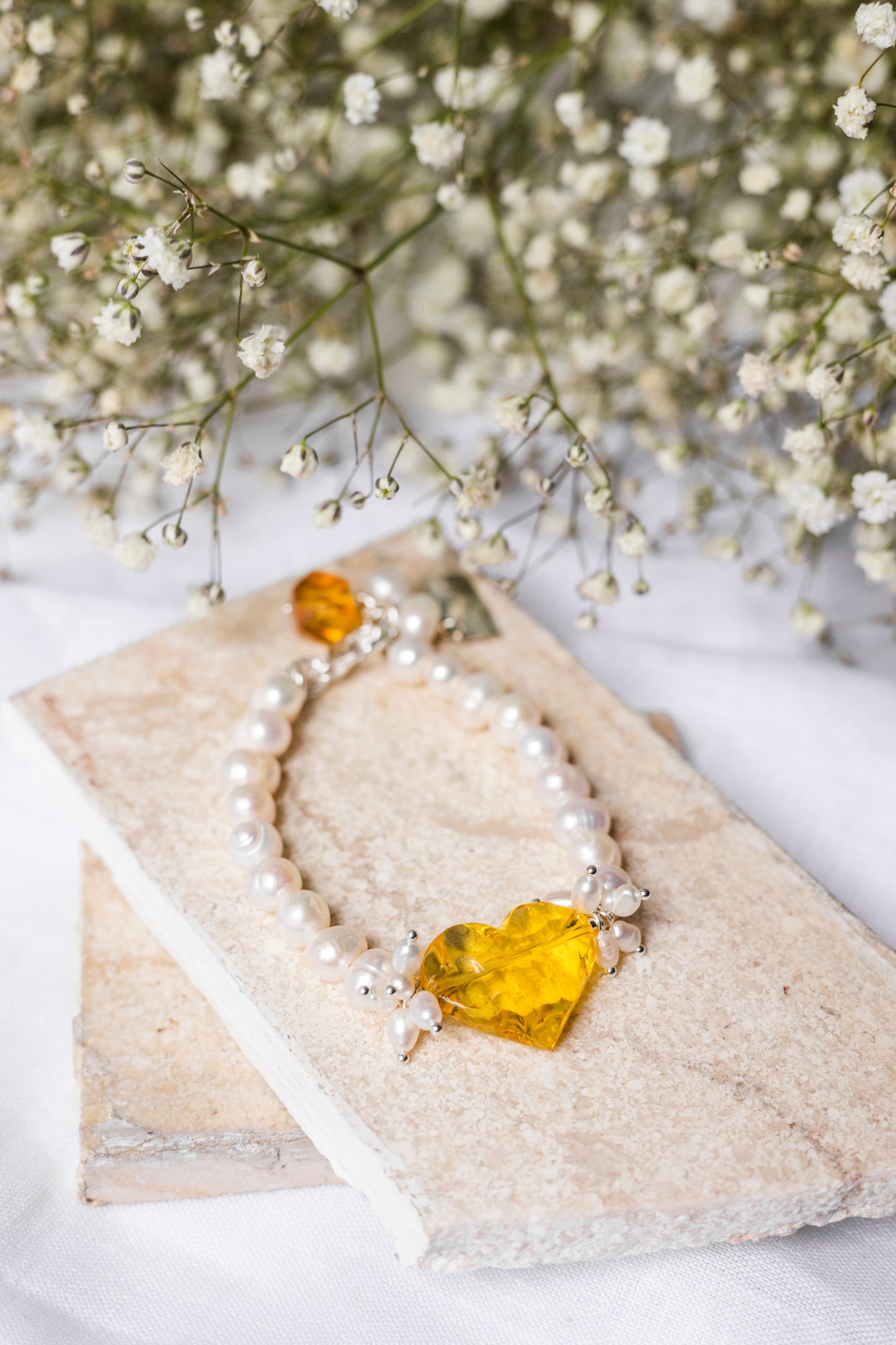 Amber Heart Bracelet