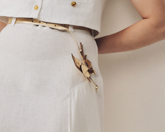 Cinturón Orquídea Dorada