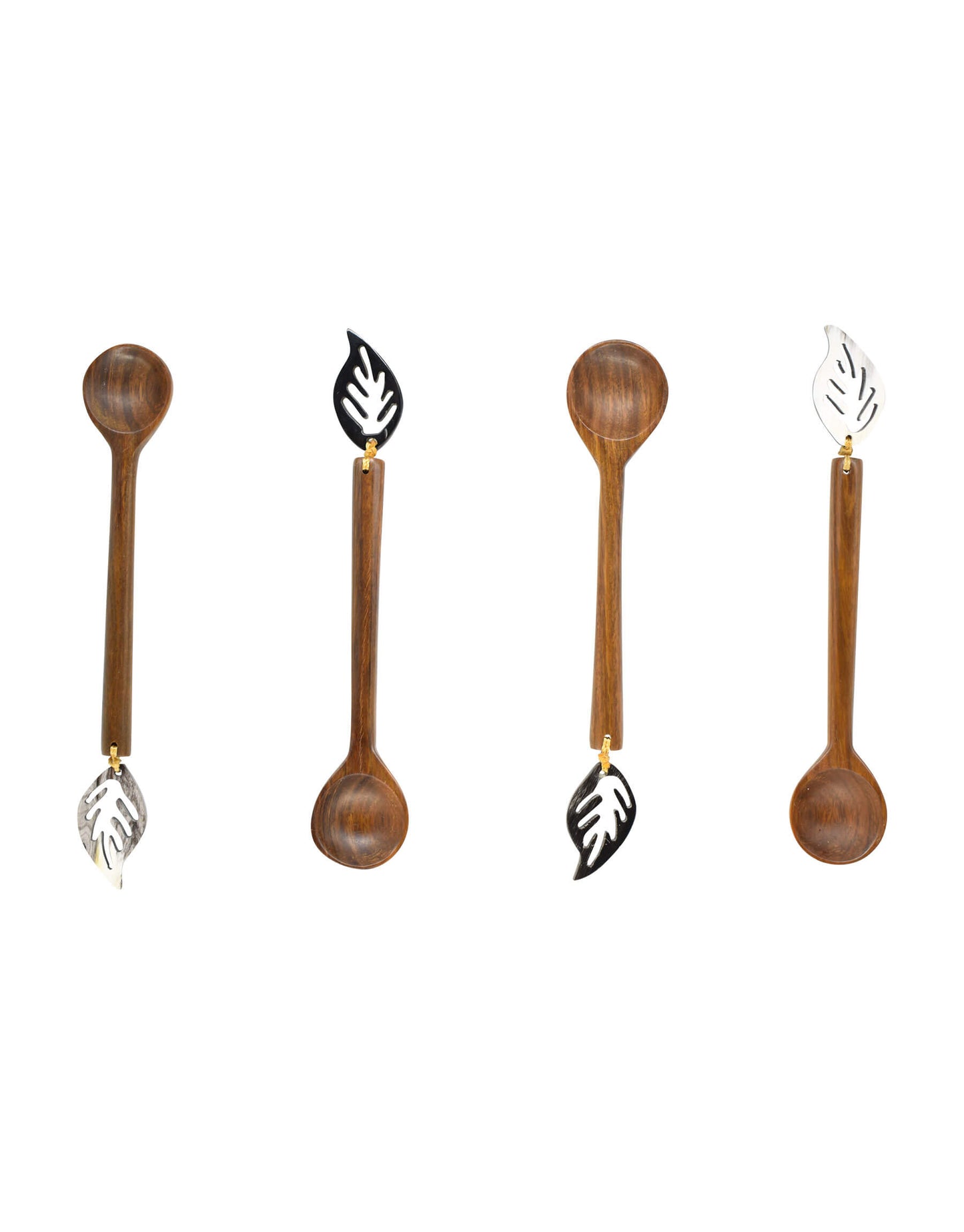 Set of 4 Laurel Leaf Coffee Spoons