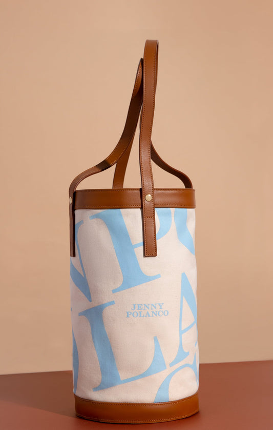 Jenny Bucket Camel and Blue