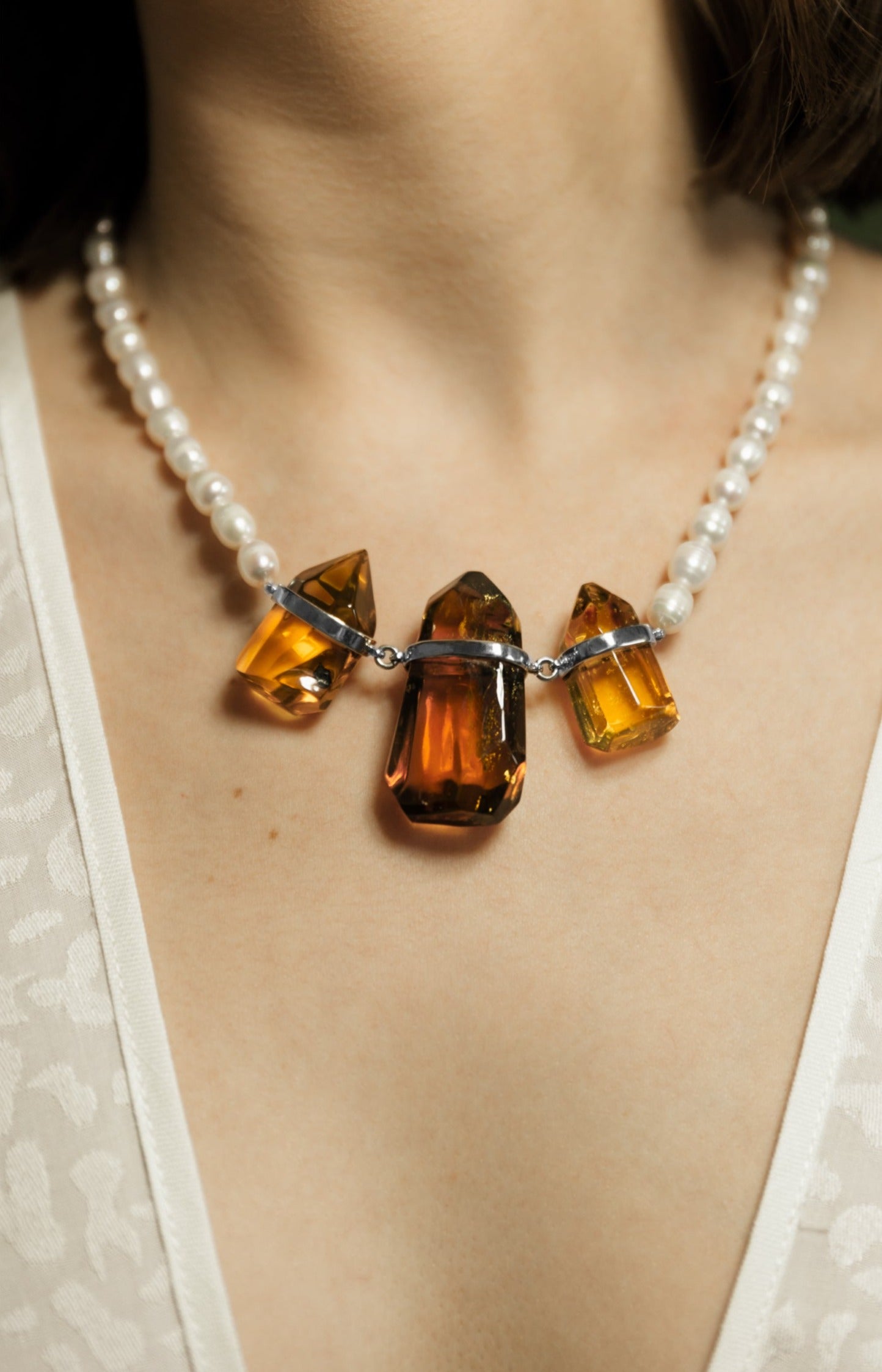 Irregular Amber Necklace