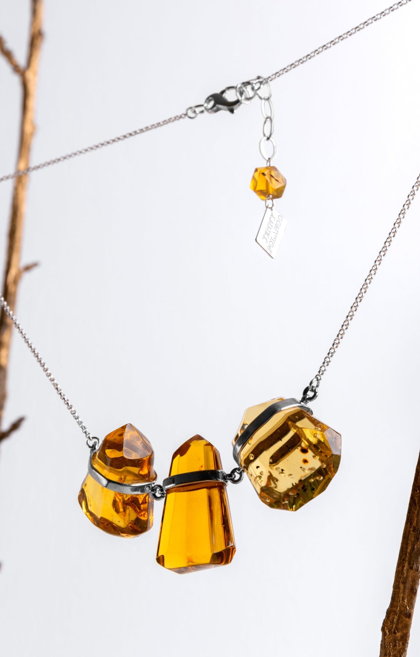 Amber and Silver Necklace
