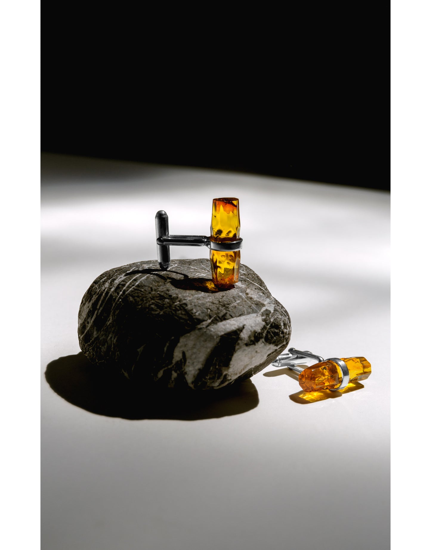 Cufflinks in Amber