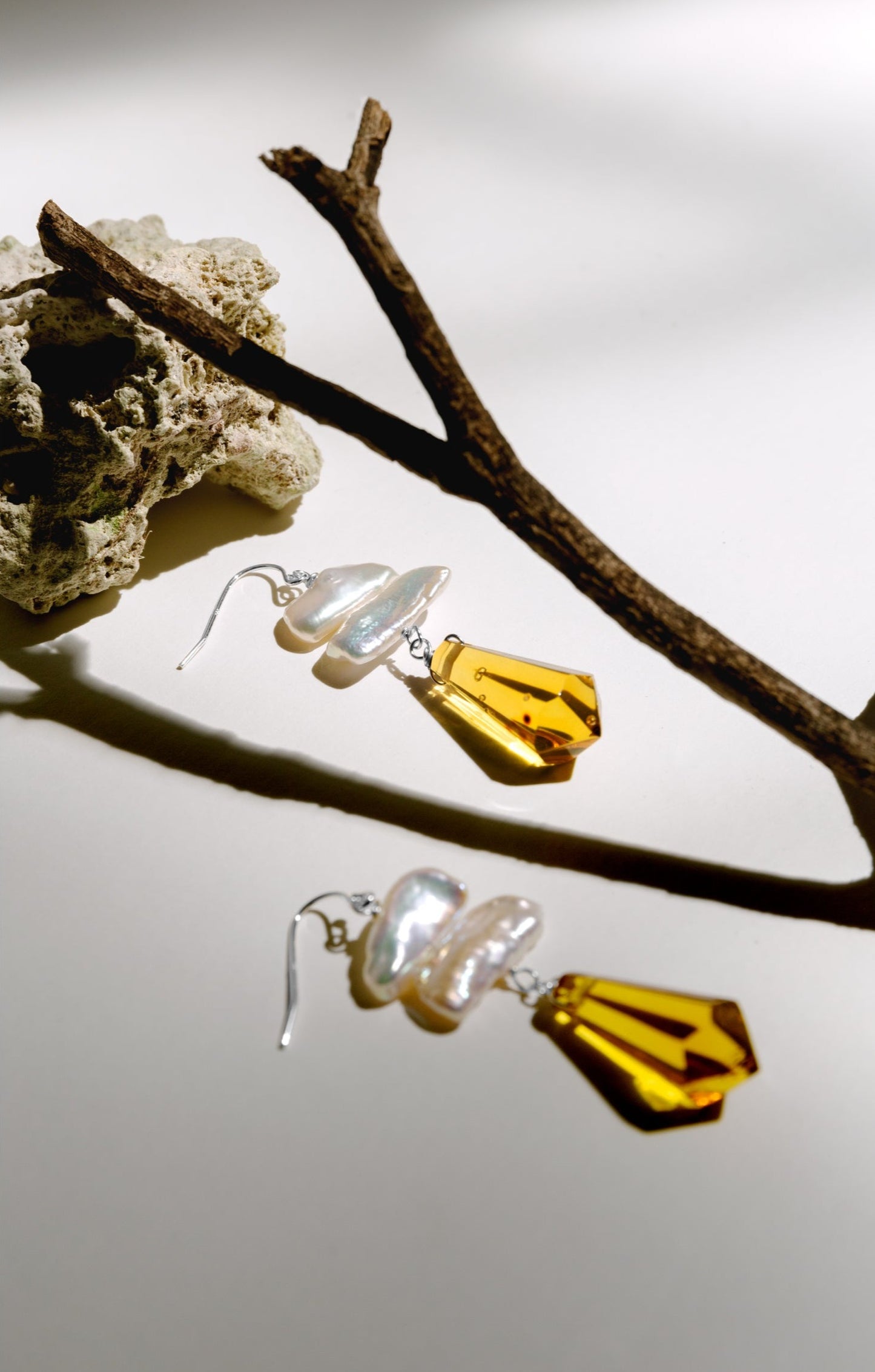 Amber Teardrop Earrings